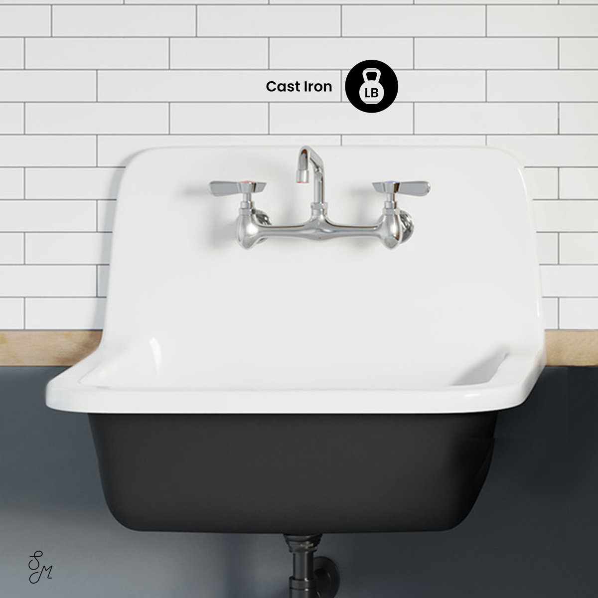 Swiss Madison Loire 22" Wall Hung Cast Iron Bathroom Sink &amp; Reviews ...